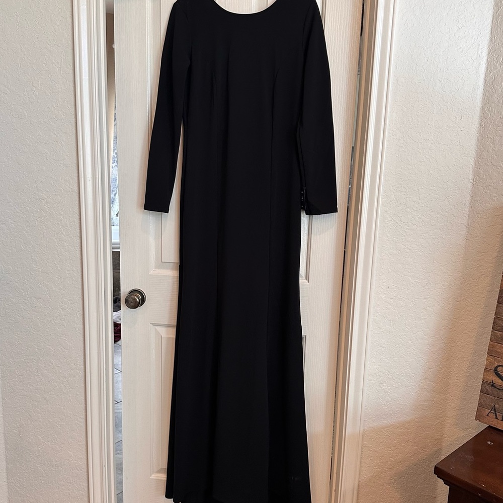 Lulu's Wait For Me Black Long Sleeve Maxi Dress Size XL Color Black 

Worn once!